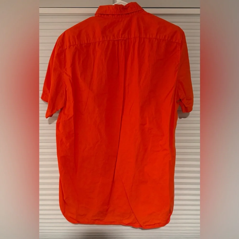 J. Crew Orange Button Down Short Sleeve Shirt